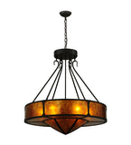 32"W Timber Mission Style Inverted Pendant