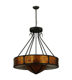 32"W Timber Mission Style Inverted Pendant