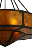 32"W Timber Mission Style Inverted Pendant