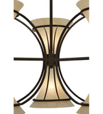 30"W Chronos 3 Arm Contemporary Chandelier