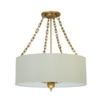 28"W Cilindro Eggshell Contemporary Fabric Pendant