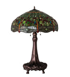 31"H Tiffany Hanginghead Dragonfly Table Lamp