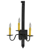 15"W Primitive 3 Lt Rustic Lodge Wall Sconce