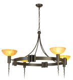 48.5"W Kuberic Contemporary 4 Lt Chandelier