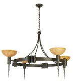 48.5"W Kuberic Contemporary 4 Lt Chandelier