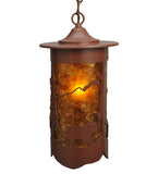 8"W Fulton Lone Bear Outdoor Pendant