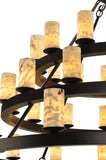 70"W Horizon Ring Jadestone 3 Tier Lodge Chandelier