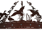 42"W Ducks In Flight Wildlife Lodge Inverted Pendant