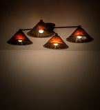 36"L Sutter Arts & Crafts 4 Lt Flushmount