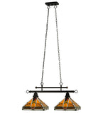 35"L Abilene 2 Lt Tiffany Southwest Kitchen Island Lighting