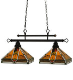 35"L Abilene 2 Lt Tiffany Southwest Kitchen Island Lighting
