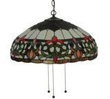 22"W Creole Tiffany Ceiling Pendant
