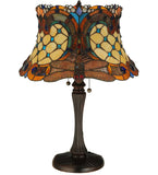 22.5"H Hanginghead Dragonfly Tiffany Table Lamp