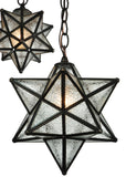 21"W Moravian Star 3 Lt Cascading Pendant
