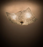 16"Sq Metro Fusion Moonscape Fused Glass Flushmount