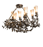 30"L Vinca Vine 7 Lt Floral Chandelier