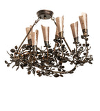 30"L Vinca Vine 7 Lt Floral Chandelier