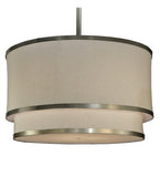 72"W Cilindro 2 Tier Contemporary Fabric Pendant