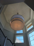 72"W Cilindro 2 Tier Contemporary Fabric Pendant