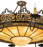 46"W Stanley 8 Arm Victorian Gothic Semi-Flushmount