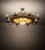 46"W Stanley 8 Arm Victorian Gothic Semi-Flushmount