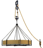 78"W Cilindro Bartlett Fabric Lodge Inverted Pendant