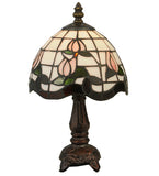12"H Roseborder Mini Table Lamp