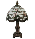 12"H Roseborder Mini Table Lamp