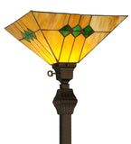 62"H Martini Mission Stained Glass Torchiere