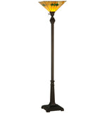 62"H Martini Mission Stained Glass Torchiere