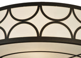 36"W Revival Deco Cilindro Contemporary Semi-Flushmount