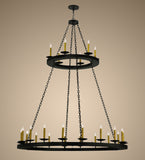 61"W Loxley 24 Lt Two Tier Lodge Gothic Chandelier
