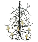 50"W Winter Solstice 6 Lt Contemporary Chandelier