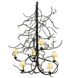 50"W Winter Solstice 6 Lt Contemporary Chandelier