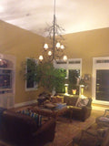 50"W Winter Solstice 6 Lt Contemporary Chandelier