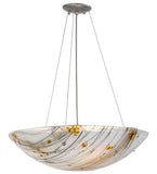 24"W Metro Fusion Ramoscelli Glass Contemporary Inverted Pendant