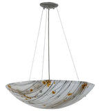 24"W Metro Fusion Ramoscelli Glass Contemporary Inverted Pendant