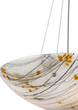 24"W Metro Fusion Ramoscelli Glass Contemporary Inverted Pendant