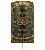 11"W Regal Splendor Victorian Stained Glass Wall Sconce