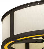 36.5"W Maplewood Beige Linen LED Chandel-Air Ceiling Fan