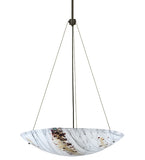 25"W Metro Fusion Ramoscelli Fused Glass Modern Inverted Pendant