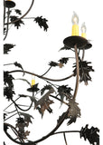 72"W Oak Leaf 15 Lt Lodge Chandelier