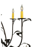 72"W Oak Leaf 15 Lt Lodge Chandelier