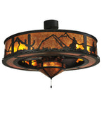 45"W Duke W/Fan Light Chandel-Air Ceiling Fan