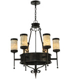 30"W Lorenzo 6 Lt Gothic Lodge Chandelier