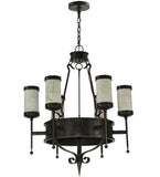 30"W Lorenzo 6 Lt Gothic Lodge Chandelier