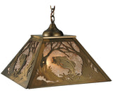15.75"Sq Northwoods Leaping Bass Wildlife Pendant
