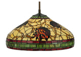 22.5"W Pinecone Dome Tiffany Lodge Pendant