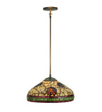 22.5"W Pinecone Dome Tiffany Lodge Pendant