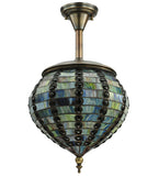 13"W Beehive Tiffany Victorian Pendant